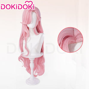 DokiDoki Anime Cosplay Wig Long Curly Pink Hair