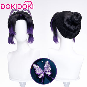 【Wig Ready For Ship】DokiDoki Anime Cosplay Wig / Headpiece Black Purple Synthetic Hair