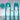 【Partially Ready For Ship】【Holographic Shimmer Fiber】【Pre Crimped】【100 CM】DokiDoki Cosplay Wig Long Straight Green Blue Hair Twin Tails
