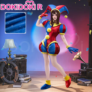 【Ready For Ship】【Size S-3XL】DokiDoki-R Anime Cosplay Costume Red Blue Hearwear Halloween Clown Hat