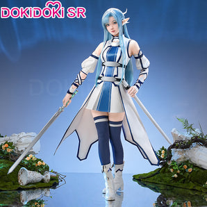 DokiDoki-SR Anime Sword Art Online Cosplay Yuuki Asuna Costume ALO Avatar Undine Healer SAO