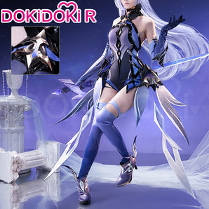【Size S-3XL】DokiDoki-R Game Genshin Impact Cosplay Black Skirk Costume