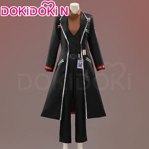 【Size S-2XL】DokiDoki-N Game Cosplay Costume Black Long Coat Brown Inner Suit