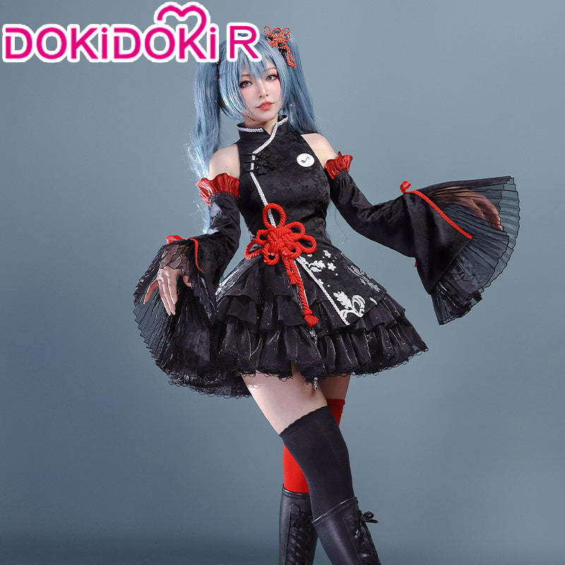 DokiDoki-R Cosplay Cosplay Chinese Costume Black Dress