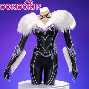【Ready For Ship】【Size S-3XL】DokiDoki-R Game Cosplay Female Costume Black Bodysuit Halloween
