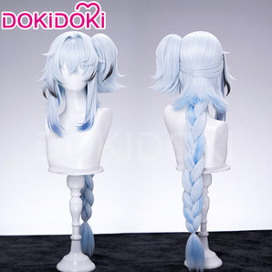 【Ready For Ship】DokiDoki Game Wuthering Waves Cosplay Buling Wig Long Curly Blue Gradient Hair Bu Ling