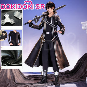 【Partially Ready For Ship】【Size S-2XL】DokiDoki-SR Anime Sword Art Online Cosplay Kirigaya Kazuto Costume SAO Kirito