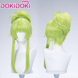 【Ready For Ship】DokiDoki Anime Cosplay Women Wig Long Green Hair Buns
