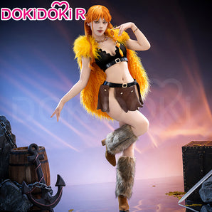 【Partial Ready For Ship】【Size XS-3XL】DokiDoki-R Anime Cosplay Orange Cape Costume Warland Kingdom Elbaf Halloween