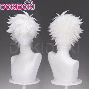 DokiDoki Anime Link Click Cosplay Lucas Wig Short White Hair Lu Guang Luguang