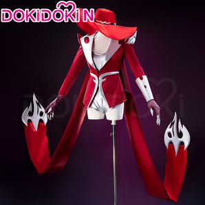 Pop Girl Cosplay N Costume Size S-3XL DokiDoki FIRE Red Big Hat Suit