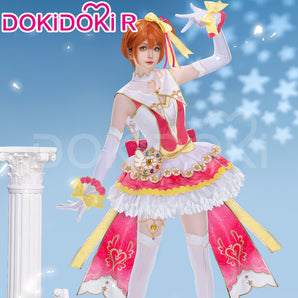 DokiDoki-R Anime LoveLive! School Idol Project Cosplay Hoshizora Rin Costume Make-up Magic