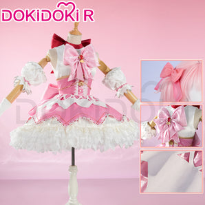 DokiDoki-R Anime Cosplay Pink And White Costume Dress Battle Suit