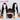【Ready For Ship】DokiDoki Anime Wig Long Curly Black Yellow Hair / Horn / Bamboo Muzzle
