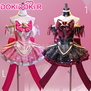 DokiDoki-R Game Cosplay Costume Heart of Hope Magical Girl Pink Black