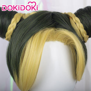 【Ready For Ship】DokiDoki Anime Cosplay Wig Jolyn Cujoh Yellow Green Wig Men