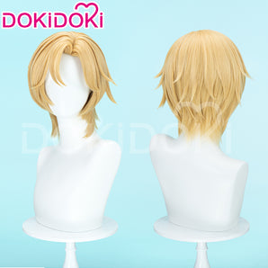 DokiDoki Virtual Idol PLAVE Cosplay Noah Wig Short Straight Yellow Hair Han Noah