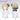 DokiDoki Game Identity V Cosplay Mechanic Wig Short Reverse Warping Yellow Black Highlight Hair Tracy Resnick idv