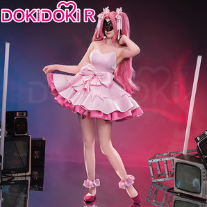 【 Ready For Ship】【Size XS-4XL】DokiDoki-R Music Project Cosplay Zombie Idol Costume Pink Dress Halloween
