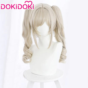 【Ready For Ship】DokiDoki Game Genshin Impact Cosplay Wig Barbara Linen Long Ponytail