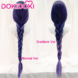 【US LOCAL SHIPPING 】【Gradient Ver】DokiDoki Game Genshin Impact Cosplay Version Raiden Shogun Baal Wig DyedLong Purple