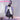 DokiDoki-R Anime Cosplay Costume Dress Maid Uiform Purple / Pink