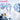 DokiDoki Game Genshin Impact Cosplay Odette Wig Long Blue White Highlight Hair Buns Snezhnaya