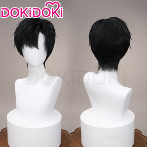 【Front Lace】DokiDoki Game Love And Deepspace Cosplay Zayne Wig Short Straight Black Hair
