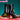 DokiDoki Anime Cosplay Black Leather Shoes High Heels Blue Heart