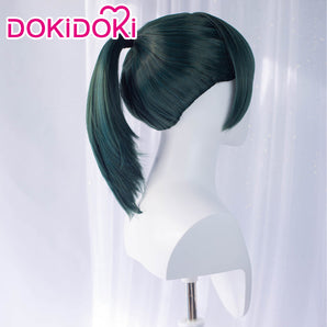 【Ready For Ship】Dokidoki Anime Cospla Maki Zeni  Wig Women Halloween Green Wig Women