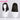 DokiDoki Game Wig Cosplay Straight Black Wig Female