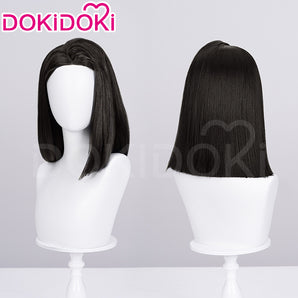 DokiDoki Game Wig Cosplay Straight Black Wig Female