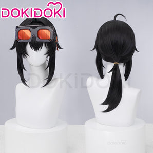 DokiDoki Game Zenless Zone Zero Cosplay Grace Howard  Wig Long Straight Black Hair