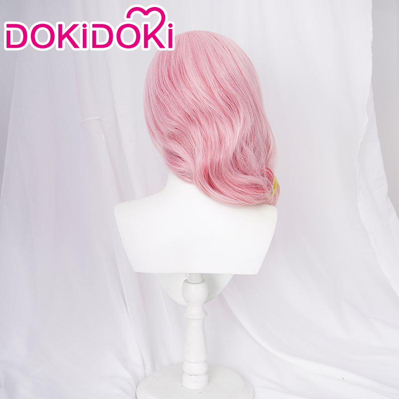 DokiDoki Game Genshin Impact Cosplay Babel Wig Long Pink Green Highlig ...