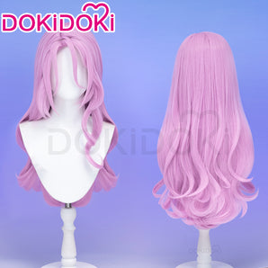 DokiDoki Game Honkai: Star Rail Cosplay Jade Wig Long Curly Pink Hair