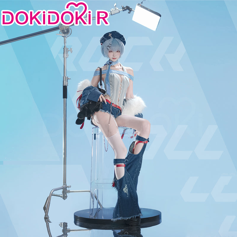 Do Roka Cosplay DokiDoki-R Anime Cosplay Rock Band Costume Bule MengYaXiang Studio Dou ...
