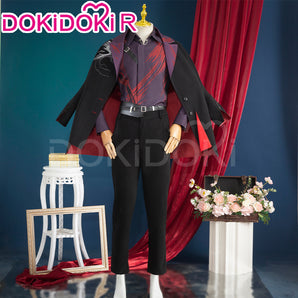 【S Ready For Ship】DokiDoki-R Game Love and Deepspace Cosplay Sylus Costume Black Suit Relentless Conqueror
