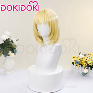 DokiDoki Anime Cosplay Wig Short Straight Gold Hair