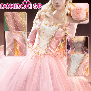 【Size S-3XL】DokiDoki-SR Movie Cosplay Costume Pink Princess Dress