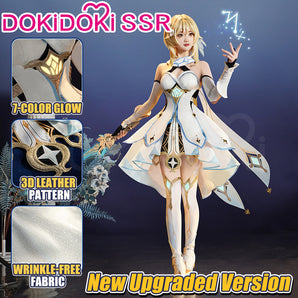 【Partially Ready For Ship】【7 Diffrent Lights】【Short Ver. Shoes Last Batch】DokiDoki-SSR Game Genshin Impact Traveler Lumine Cosplay Costume Ying /Shoes