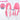 DokiDoki Anime Cosplay Wig Long Straight Pink Hair Pre Braided