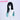 【 Ready For Ship】DokiDoki Game Cosplay Wig Short Straight White Black Green Gradient Hair x LE SSERAFIM