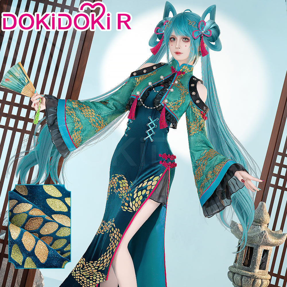 In StockDokiDoki-R Cosplay Female Costume Green Dress Year of the Sn dokidokicosplay In StockDokiDoki-R Cosplay Female Costume Green Dress Year of the Sn dokidokicosplay