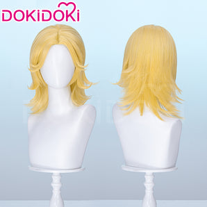 DokiDoki Anime Cosplay Wig Yellow Medium-Length Wig