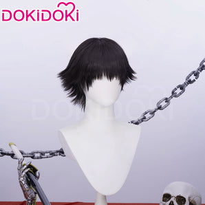 DokiDoki Game Cosplay Wig Short Black Hair Women