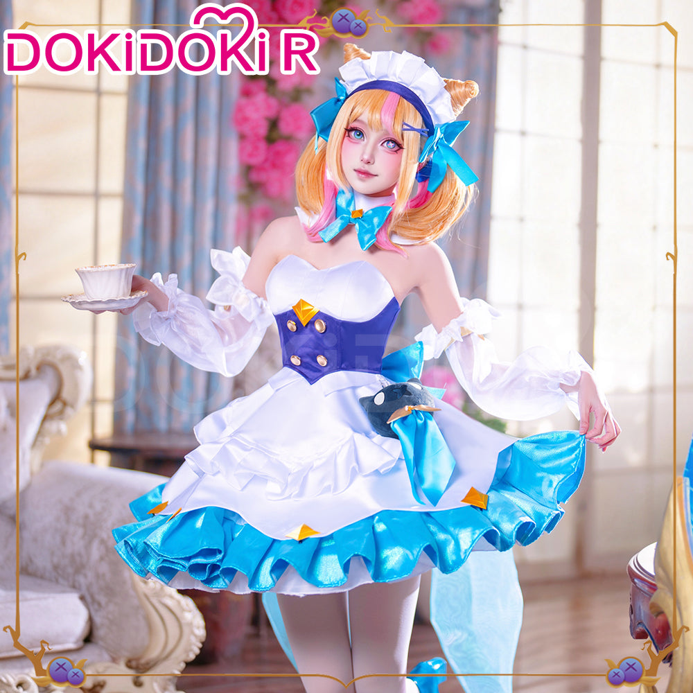 DokiDoki-R Game Cosplay Gween Costume White Blue Maid Dress Prestigee dokidokicosplay DokiDoki-R Game Cosplay Gween Costume White Blue Maid Dress Prestigee dokidokicosplay