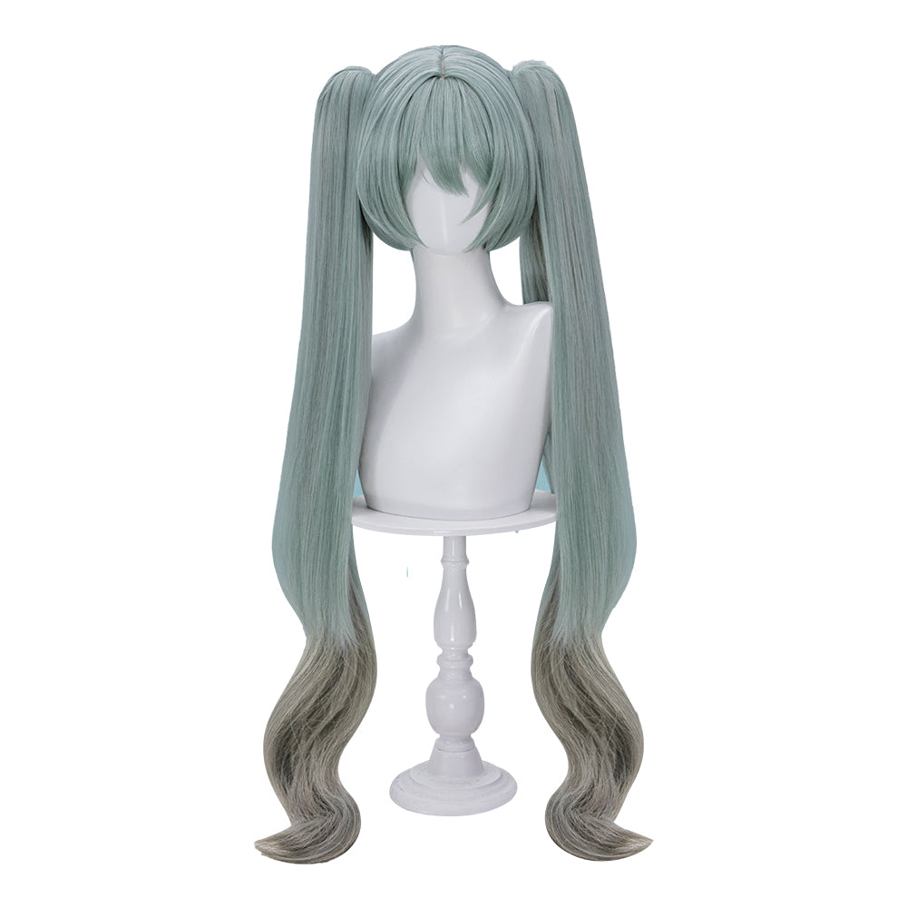 DokiDoki Cosplay Wig Long Curly Dark Green Gradient Hair