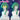 DokiDoki Game Cosplay Wig / Glasses Long Straight Green Hair