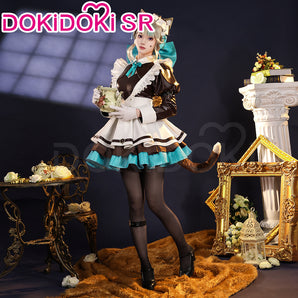【Size S-3XL】DokiDoki-SR Game Genshin Impact Cosplay Lynette Costume Maid