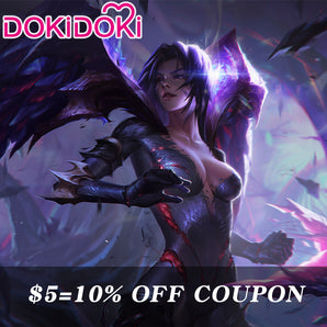 【POLL】$5 Deposit =$10 Coupon DokiDoki Game Cosplay Purple Battle Dress Costume